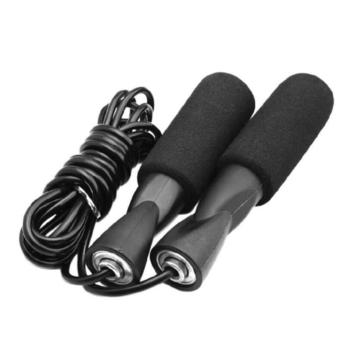 Corde à sauter à roulement Cordes à sauter sport réglables avec mousse antidérapante épaissie