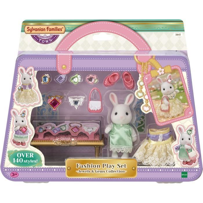 SYLVANIAN FAMILIES - La valisette de mode et grande sœur lapin neige