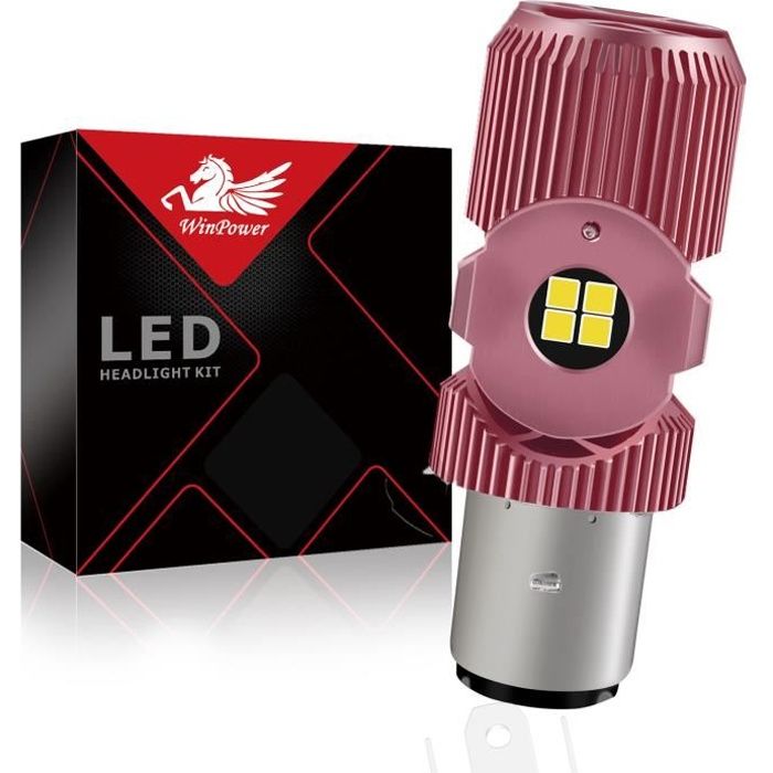Winpower BA20D H6 S2 LED Moto Ampoule lampe AC/DC 8-80V pour SUZUKI YAMAHA