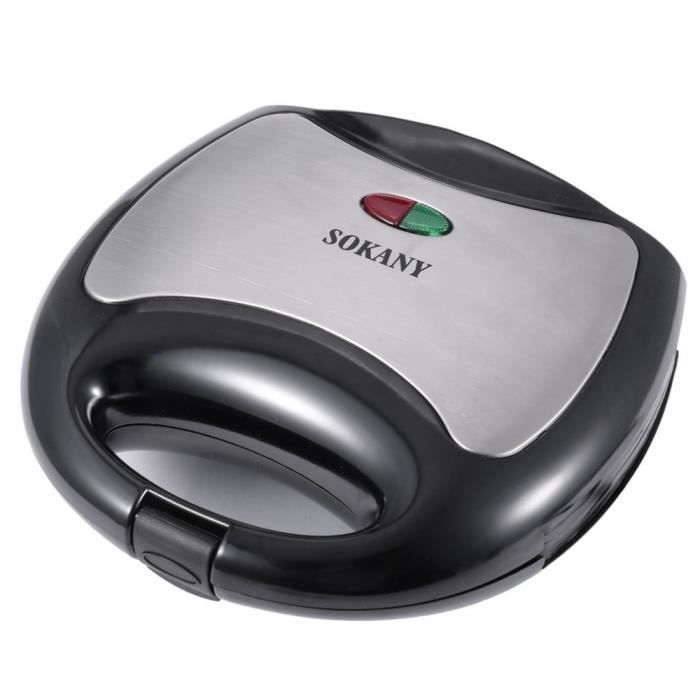 YOLISTAR Appareil à Sandwich en Acier Inoxydable 750W - Noir