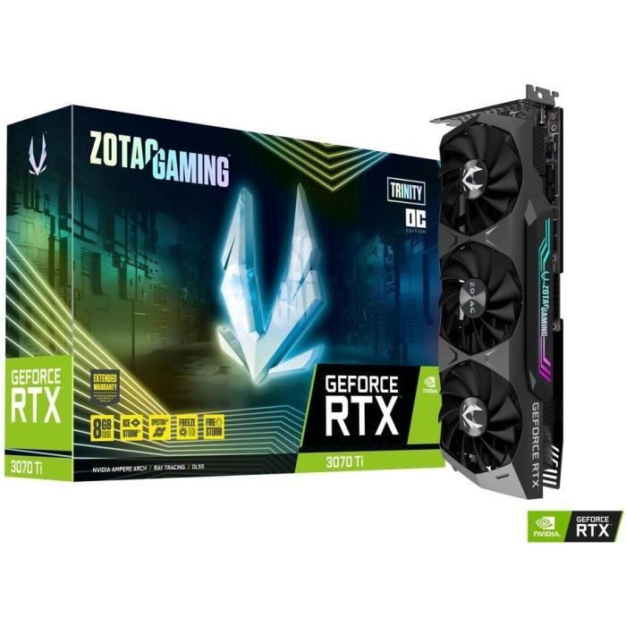 Carte Graphique Nvidia Zotac GeForce RTX 3070 Ti Trinity OC 8Go LHR