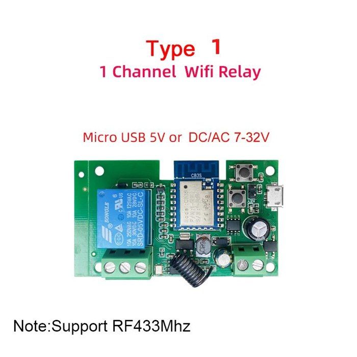 1CH Tuya Smart Module Wifi,Sans Fil Télécommande Porte De Garage De ...