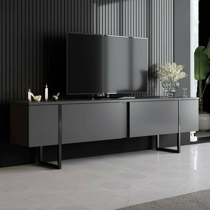 Meuble TV Cor, Buffet De Salon, Armoire Basse Pour TV, Base Murale De