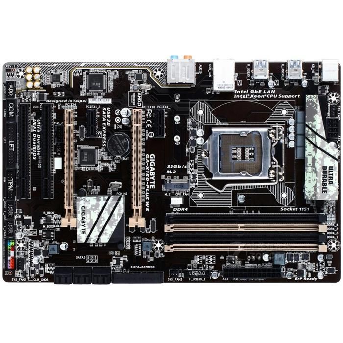 Carte mère GIGABYTE X150-PLUS WS Intel C232 Socket LGA1151 4xDDR4 SDRAM 64GB ATX - Gigabyte