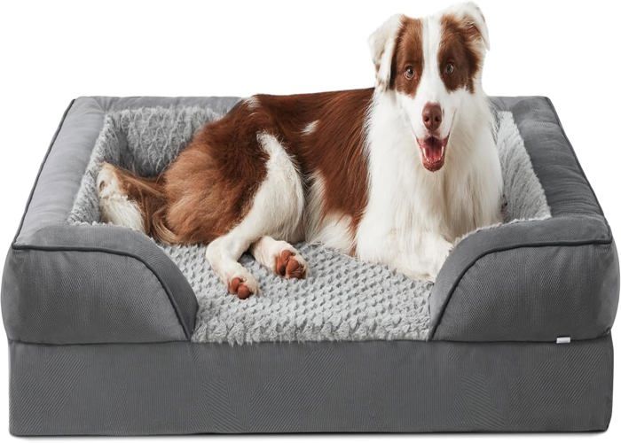 Meilleurs prix pour Grand Lit Orthopédique Pour Chien,Grand Lit Lavable,Coussin Pour Chien Avec Structure En Nid D'Abeille Et Doublure Imperméable Amov