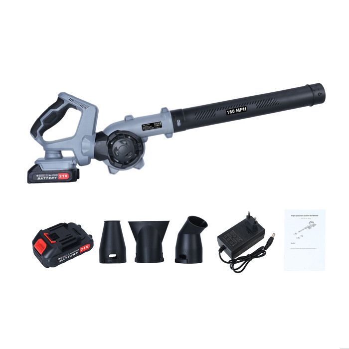 Souffleur De Feuilles Sans Fil 24V – 5 Vitesses, 241 Km/h, 2 Batteries Incluses, Pour Jardin Et Terrasse