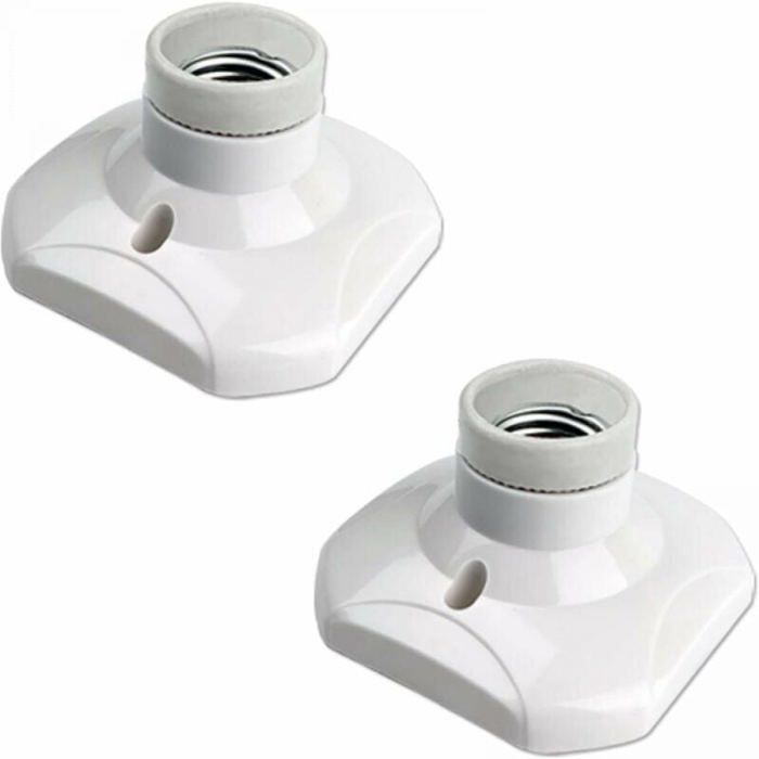 Douille E27 Avec Interrupteur Et Câble 5m - Lot De 4 | Prise Euro, Blanc | Pour Lustres, Plafonniers DIY