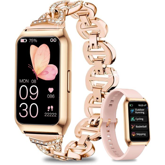 Montre Connectée Femme Avec Boîtier En Aluminium Et Autonomie 7 Jour Ultra-Longue 1.47 Hd Tracker DActivité Fréquence Montre Connectée Femme Avec Boîtier En Aluminium Et Autonomie 7 Jour Ultra-Longue 1.47 Hd Tracker DActivité Fréquence