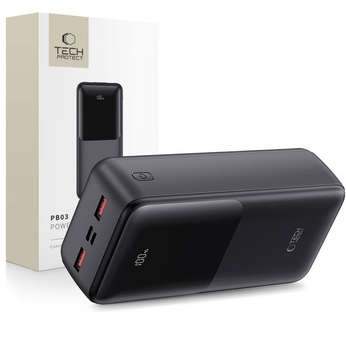 Batterie Externe Tech-Protect Pb03 30 000 Mah 225 W Noire