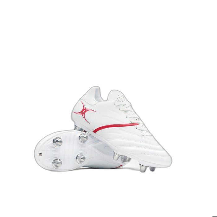 Chaussures de rugby Gilbert X20 6S AG - blanc / rouge Chaussures de rugby Gilbert X20 6S AG - blanc / rouge
