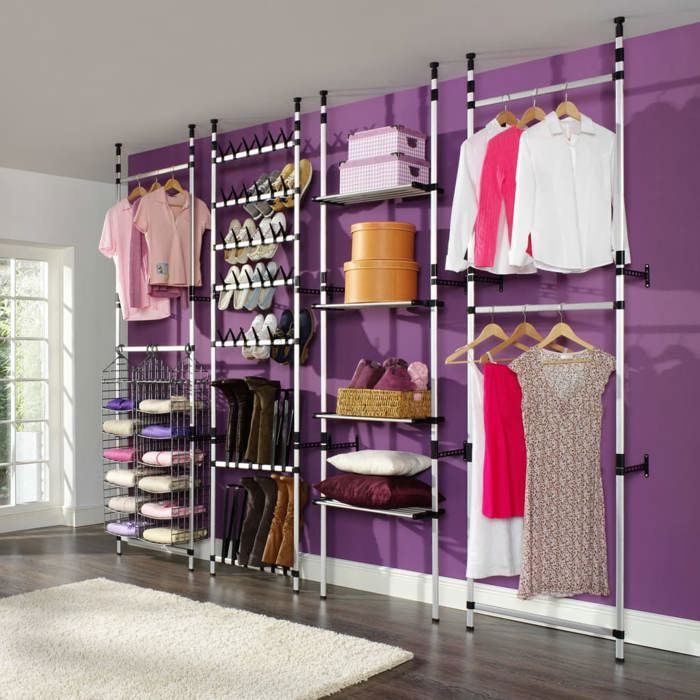 Système de garde-robe télescopique - vidaXL - Aluminium - Hauteur réglable - Argenté et noir