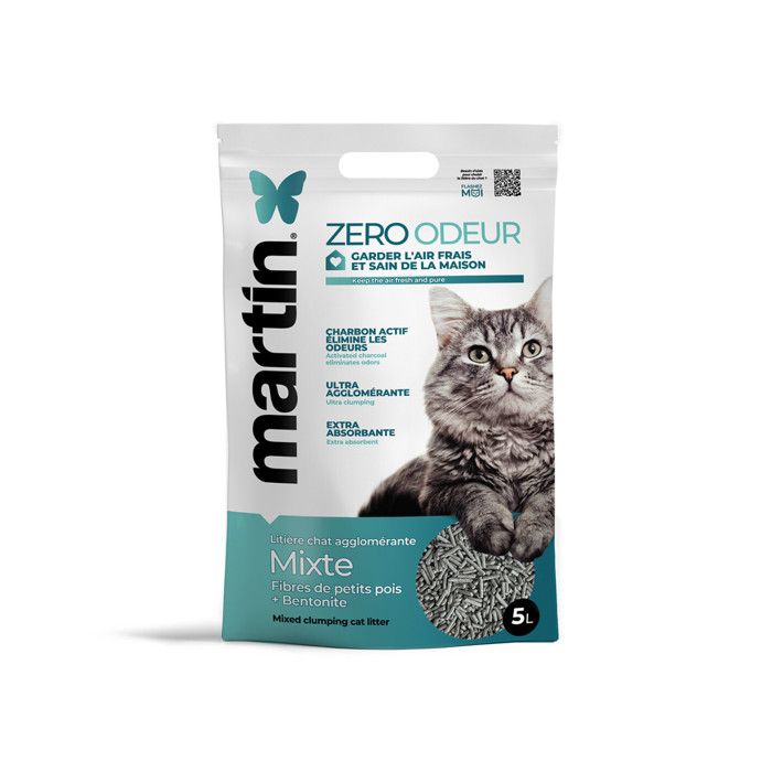 Litière pour chat agglomérante anti-odeur - MARTIN SELLIER - Zéro odeur - Agglomérante - Pour chat - Couleur blanche Litière pour chat agglomérante anti-odeur - MARTIN SELLIER - Zéro odeur - Agglomérante - Pour chat - Couleur blanche