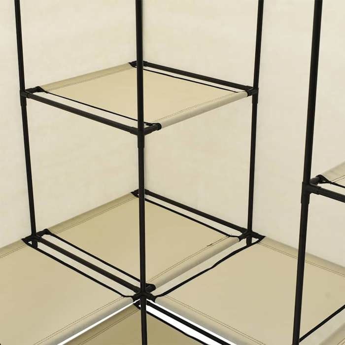 Remise 2026®Meuble vêtements Crème - Garde-robe - grand stockage - Armoire penderie - dangle - crème - 130x87x169cm 377 8822377