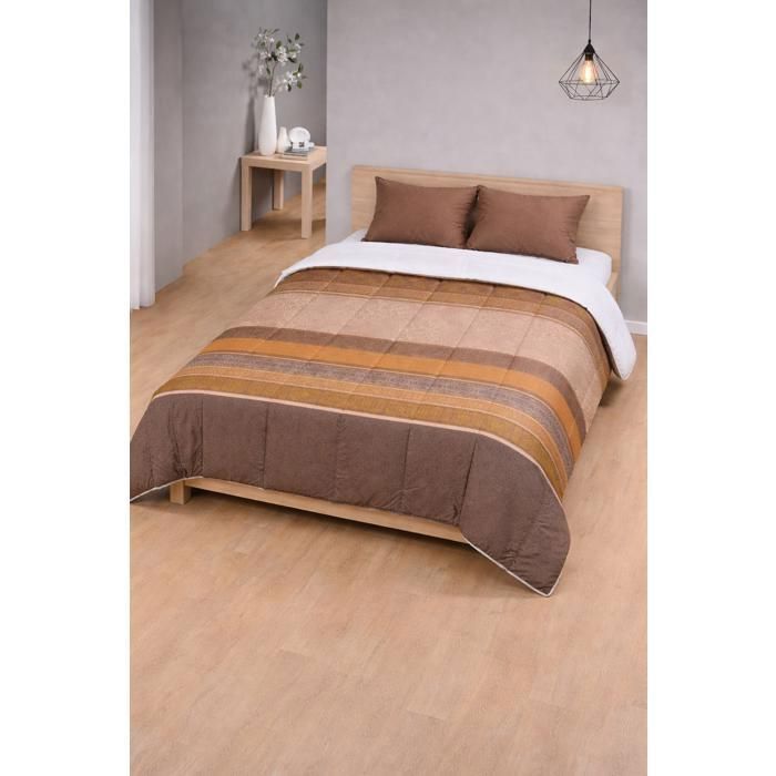 Couette - MORTREUX - Tomiris - 240 x 260 cm - Ultra légère 200 g/m² - Microfibre imprimée
