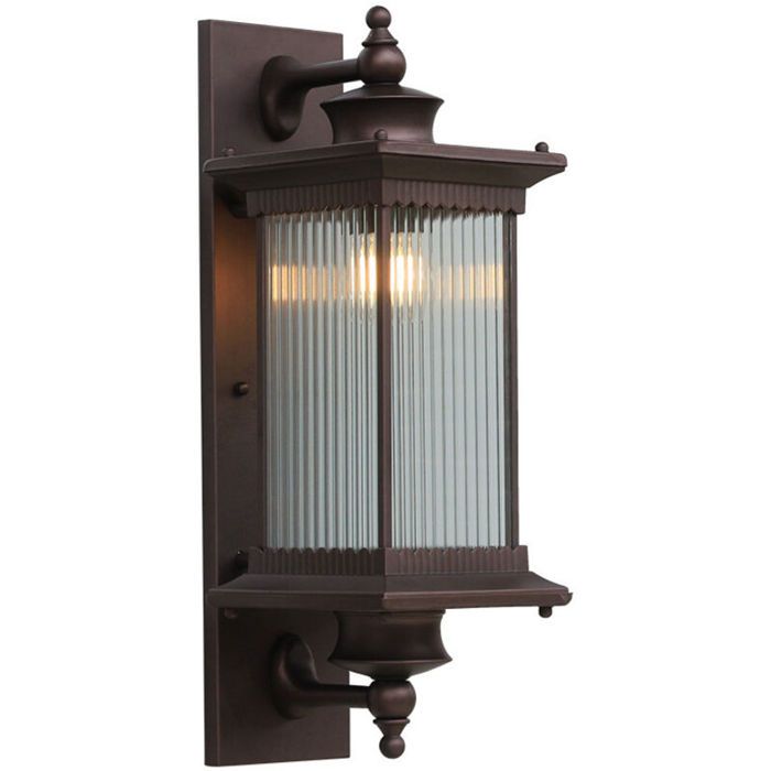 Applique Murale Tout en Aluminium moulée sous Pression Anti-Rouille Lampe Murale étanche extérieure (Color : Brown)