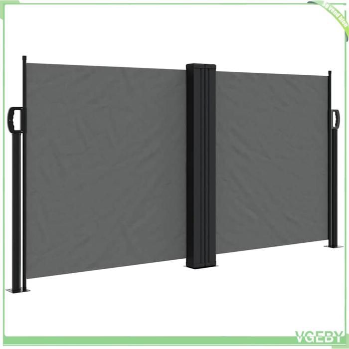 Auvent latéral rétractable - FAFEICY - 4004703 - Anthracite - 120x1000 cm - Résistant eau & UV