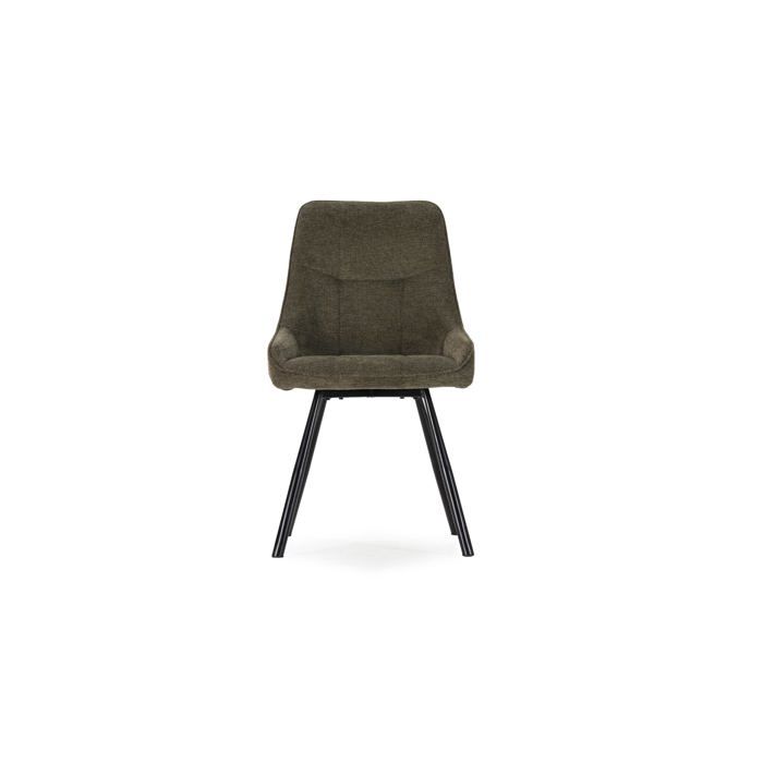 ALICIA - Lot de 4 chaises pieds en métal Vert