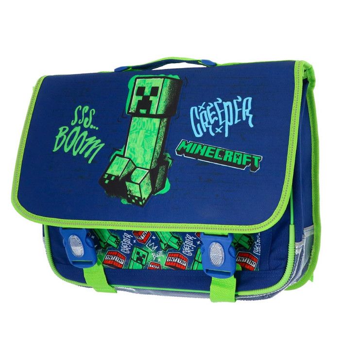 Cartable Minecraft Creeper Boom 41 CM Haut de gamme Vert - Cdiscount ...