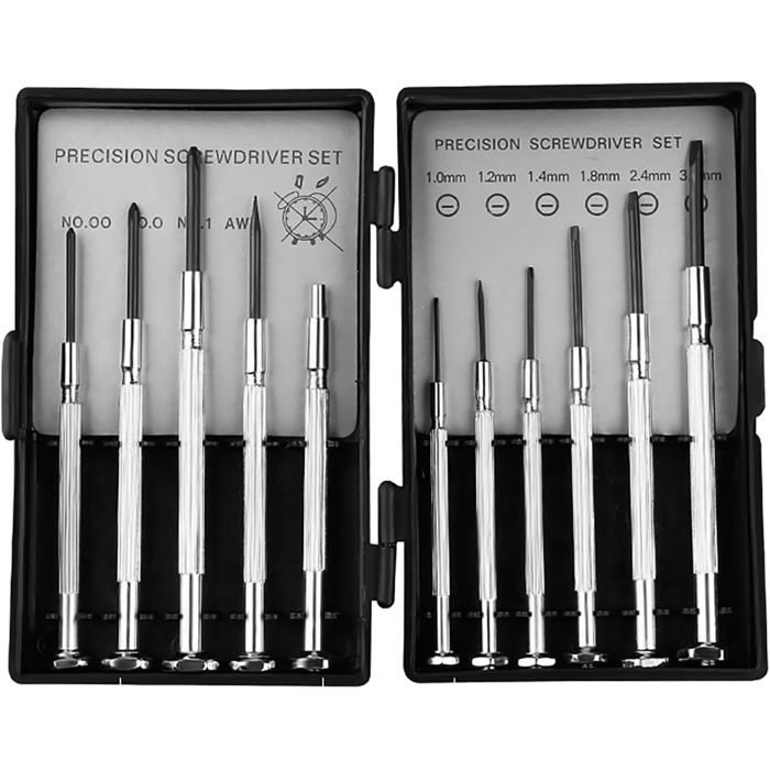 11 en 1 Kit Tournevis de Précision Mini Tournevis pour Réparation de Lunettes et Appareils Électroniques Montres Tablettes 11 en 1 Kit Tournevis de Précision Mini Tournevis pour Réparation de Lunettes et Appareils Électroniques Montres Tablettes