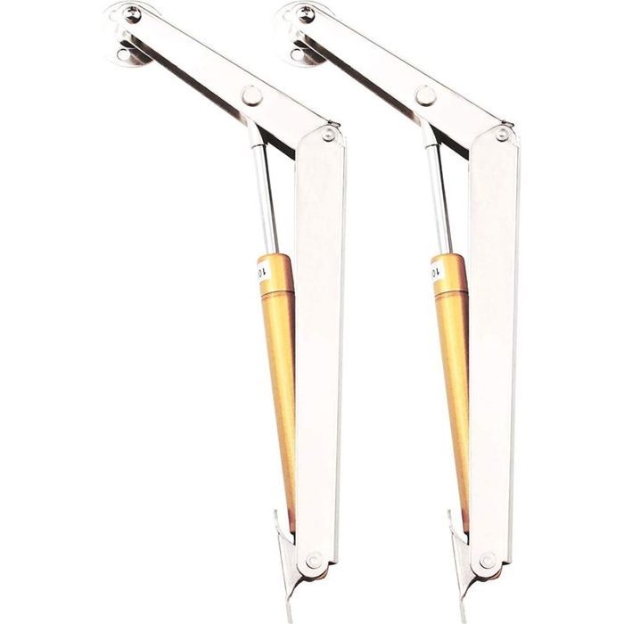 Lot de 2 ressorts à gaz 200N pour armoire – acier laminé amorti hydraulique idéal coffre & porte