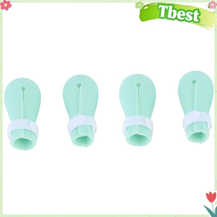 Tbest Chaussures pour chat Protecteur de patte de chat en Silicone anti-rayures ensemble de 4 pièces pour le bain le deco linge