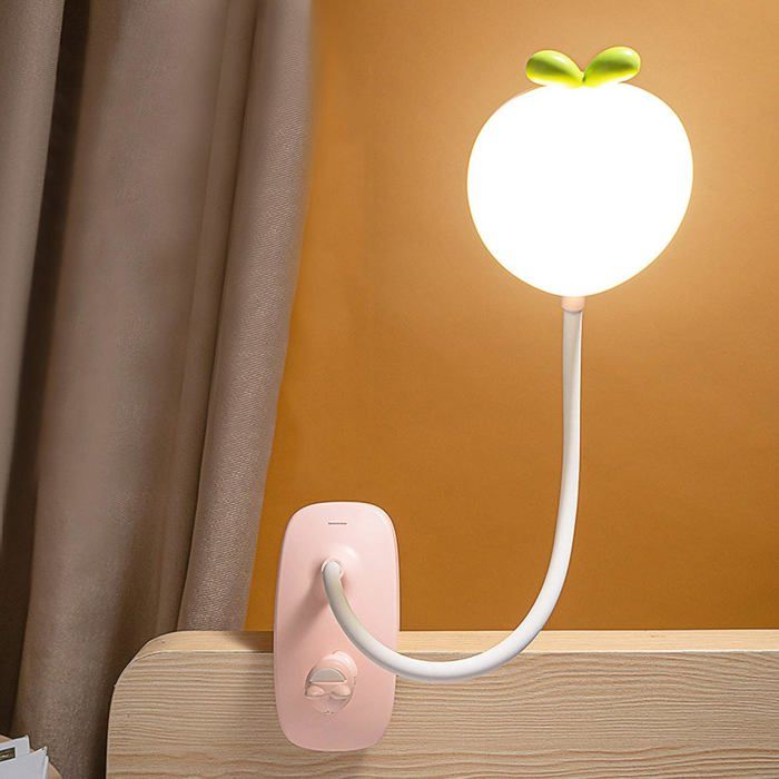 Led Lampe À Pince Pour Lit Enfant Flexible À 360° Liseuse Clipsable 3 Modes Éclairage Et 5 Intensité Variable Lampe De Burea[BI147]