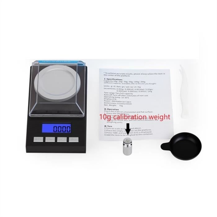 1000 g / 0,01 g de précision, balance de précision pour pièces et or, balance numérique mini