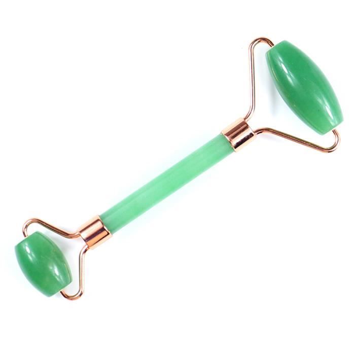Rouleau Jade Et Gua Sha GLAMZA - Massage Facial - Drainage Lymphatique