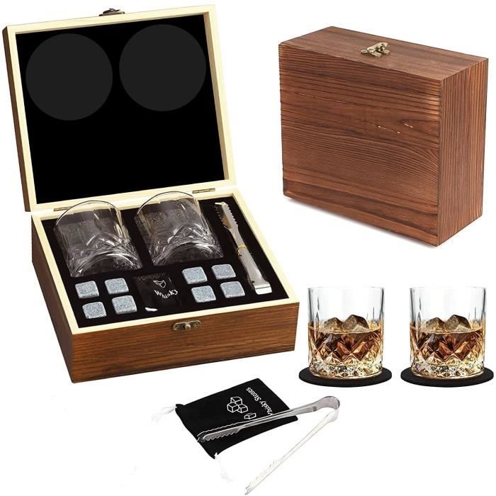 Lot De 2 Verres à Shot Avec Effet Balle - Base Lourde 60ml - Pour Whisky, Tequila... + Boîte Cadeau