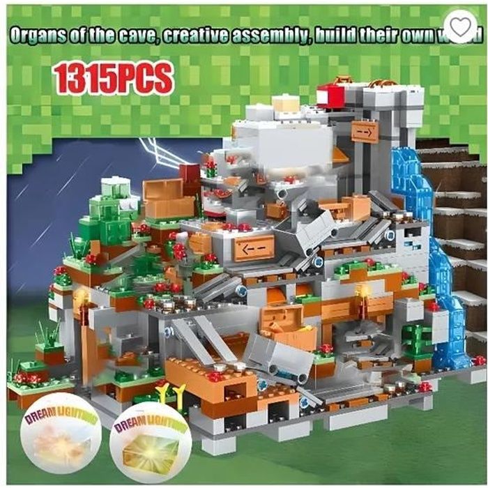 Block de construction MY WORLD style lego minecraft : wagon de la montagne  - Cdiscount Jeux - Jouets