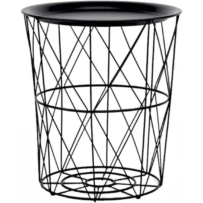 Table Basse Ronde Saterkali 60 Cm, Style Nordique Blanc - Facile à Monter, Bois Massif
