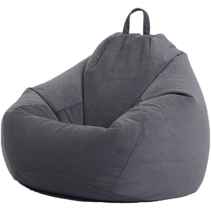 YATOLA Housse De Pouf Sans Remplissage, Bean Bag Cover Housse Pour Chaise Longue Bleu, Protection Canapé Fauteuils D'intérieur Adulte Enfant Pouf Poire Salon Grand Housse De Pouf (Jaune, 75x95cm