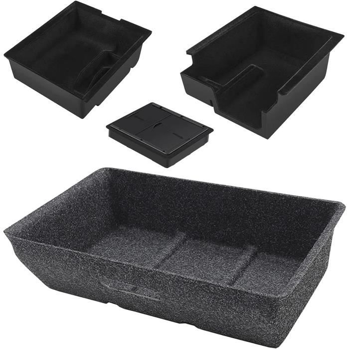 Organisateur Console Centrale Arrière Pour Tesla Model Y 2020-2023 | Boîte Rangement, Poubelle, Porte-Gobelets