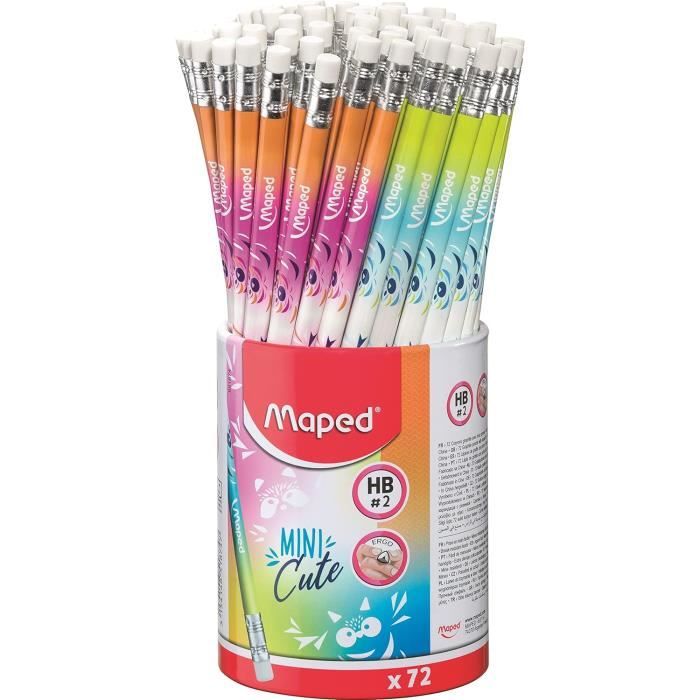12 crayons de couleur - Coloriage - Avec embout gomme - Maped - Oops Color  Pep's - Beaux-arts