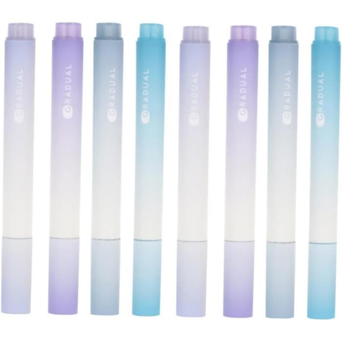 6 Surligneurs Effaçables Double Pointe - 15 Cm - Couleur Vive Séchage Rapide - Pour Notes, Bureau, école, Cadeau
