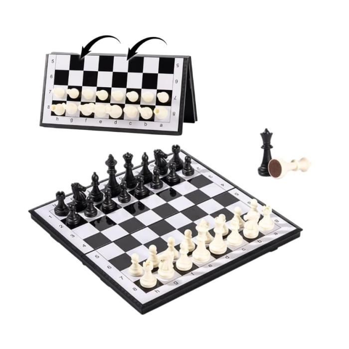 Jeu D'échecs Magnétique Portable – Échiquier Avec Pièces Aimantées, Idéal Voyage, Fêtes, Famille | Pour Adultes Et Enfants