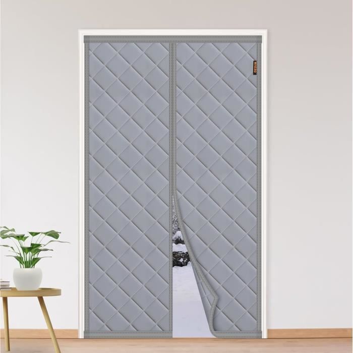 Rideau De Porte Isolant Thermique Magnétique 130x205cm - Anti Froid Chaleur Isolation Porte Entrée Cuisine