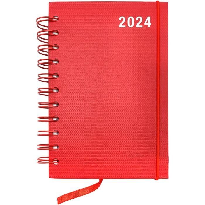 Agenda journalier 2024 sur 12 mois - Format A5 - Un jour par page - Agenda  quotidien 2024 - Couverture rigide - Avec stylo, autocollants et poche  intérieure - 14,5 x 21,5 cm (Noir) : : Fournitures de bureau