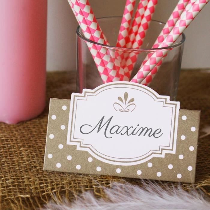 1 Lot De 10 Marque Place Porte Nom Elegant Gris Blanc 10cm X 4 5cm Plie Decoration Table Mariage Fetes Anniversaire Bapteme Cdiscount Beaux Arts Et Loisirs Creatifs