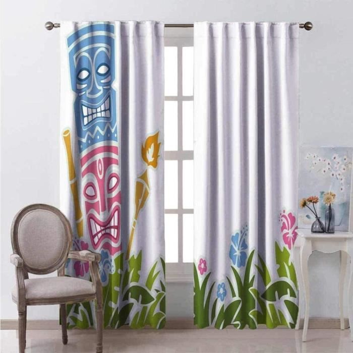 Rideaux Occultants Isolant Thermiques Blanc Rose Jaune Papillon