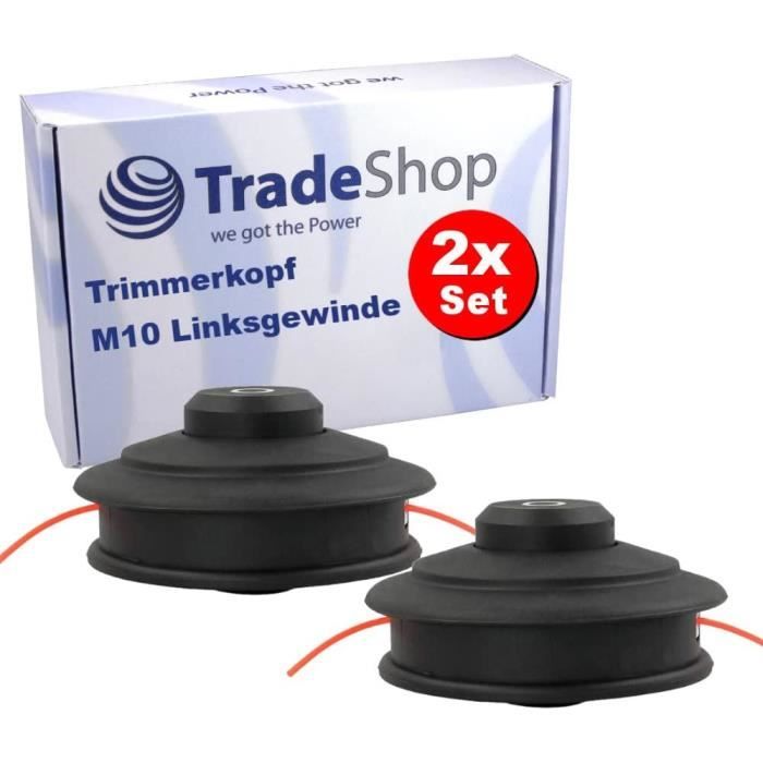 Lot De 2 Têtes De TonteTondeuseTête De Tondeuse M10 X 1,25 Mm Pour