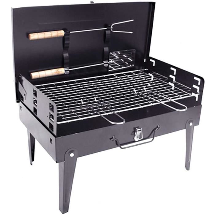 Applyvt Barbecue De Table Charbon De Bois Fonte, Barbecue Portatif