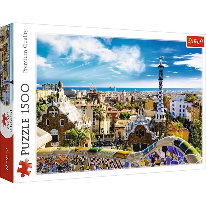 Puzzle Trefl 1500 pièces - Park Güell, Barcelone - Thème Voyage et Cartes -  Cdiscount Jeux - Jouets