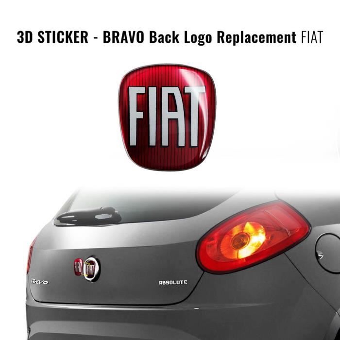 Autocollant Fiat 3D Remplacement Logo pour Bravo, Arrière