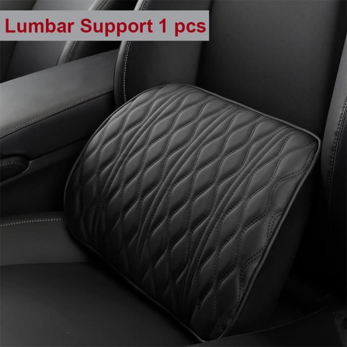 Oreiller De Cou Voiture ECTY – Mousse à Mémoire De Forme – Cuir Souple Noir – Confort Routier