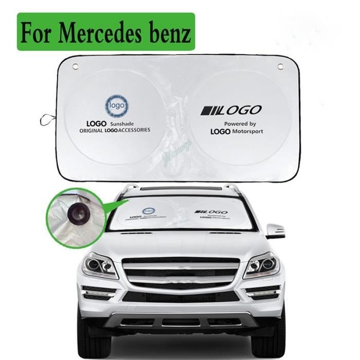 150x70cm LOGO Pare-soleil avec Logo pour Mercedes Benz AMG, protection de  pare-brise de voiture, couverture