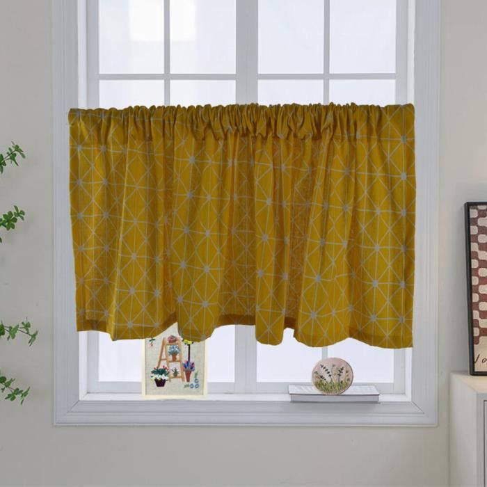 Rideau court - A2 - Arbre de Noël imprimé - Coton et lin - 74CM x 60CM ...