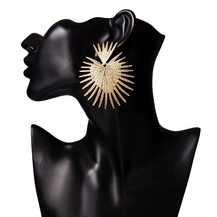Boucles D'oreilles Cœur Pendantes Y2K En Or - Alliage, 8x5,5 Cm - Style Géométrique Et Minimaliste - Pour Femmes, Occasions Spéciales