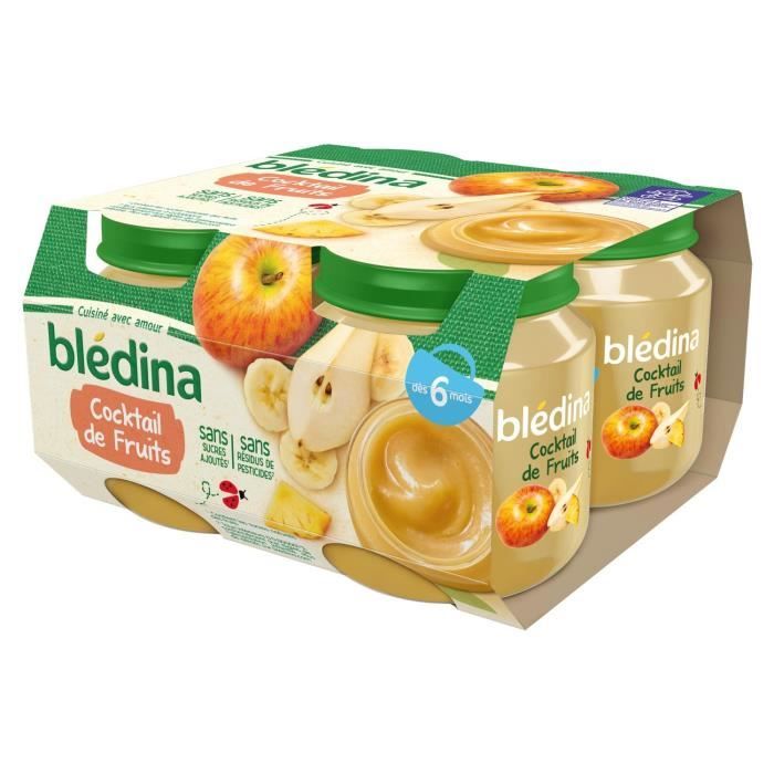 Lot De 7 Bledina Compote Bebe Cocktail De Fruits Des 6 Mois 4 Pots De 130g Achat Vente Compote Dessert Fruite Lot De 7 Bledina Compote