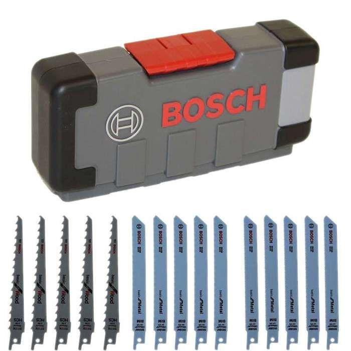 // S 918 BF 5x // S 617 K 5x 5x Bosch 2607010901 Set de 15 Lames de scie sauteuse wood and metal basic s 918 AF